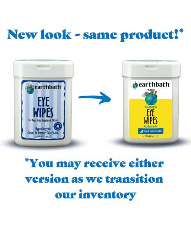 earthbath Pet Hypo-Allergenic Eye Wipes - Tear Stain Remover for Dogs, Cats, Puppies & Kittens - 25 Count - Buy Online on GoSupps.com