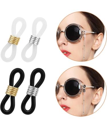 HUIHUIBAO 24pc Adjustable Eyeglass Chain Ends | Rubber Connectors for Glasses Holder | 20x5mm, Assorted Colors - Buy Online on GoSupps.com