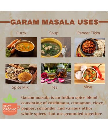 Organic Spicy Garam Masala Powder - USDA Certified, Non-GMO Spice Blend - 8 oz - Buy Online on GoSupps.com