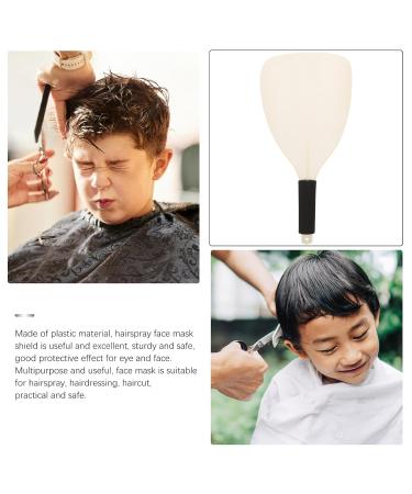 FOMIYES Barber Hair Salon Faces Shield Handheld Hairspray Faces Shield Plastic Hairdressing Haircut Face Mask with Handle for Hair Stylist - Buy Online on GoSupps.com