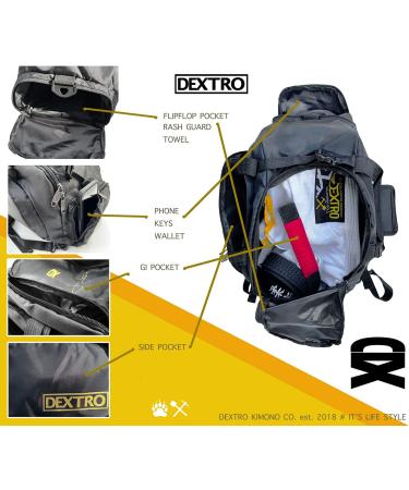 BJJ Gi Bag: All-In-One Convertible Duffel Backpack for Jiujitsu Kimono - Dextro Kimono Bag - Buy Online on GoSupps.com