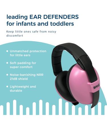 Banz Bubzee Baby Ear Defenders 0-36 Months Petal Pink - Noise Cancelling Headphones for Babies & Toddlers - Buy Online on GoSupps.com