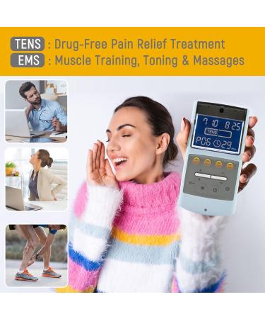 iStim TENS EMS Muscle Stimulator EV-906 - Pain Relief & Muscle Strengthening with Japanese Gelled Electrodes | Buy Internationally - Buy Online on GoSupps.com