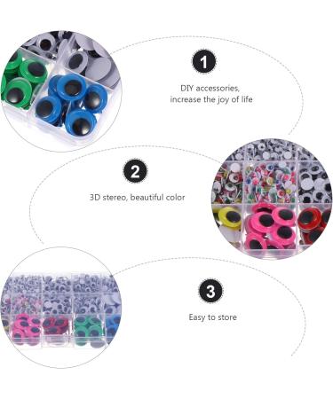 Lurrose Wiggle Eye Sticker 4500 Pcs Diy Eyes Toys Plush Stuffed Animals Colorful Plastic Wiggle Eyes Child Craft Supplies Boxed - Buy Online on GoSupps.com