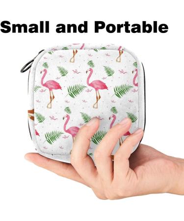 Shop Pink Flamingo Summer Sanitary Napkins & Menstrual Cup Pocket - Perfect for Women & Teens | Eco-Friendly & Convenient Storage - Buy Online on GoSupps.com