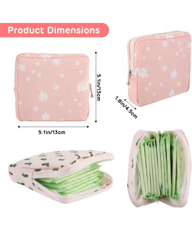 3Pcs Period Bag Sanitary Pad Storage Bag Samll Period Pouch for Purse Cute Menstrual Period Bag Tampon Pad Holder for Purse Tampon Organizer Pouch Feminine Care Period Bags for Teen Girls School Maple & Cactus & Polka Dots - Buy Online on GoSupps.com