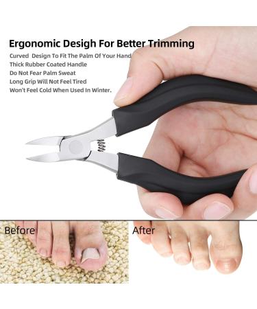 Podiatrist Toenail Clipper for Ingrown and Thick Toenails - Stainless Steel Nipper for Seniors - Professional Pedicure Tool - Buy Online on GoSupps.com