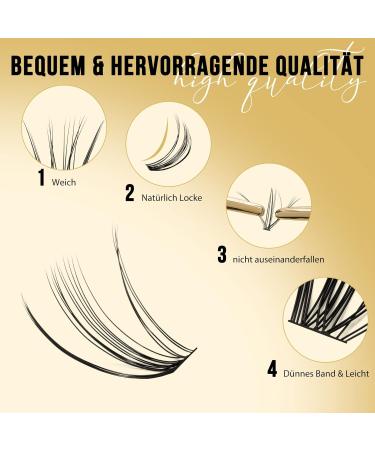 Individual Eyelashes 320 Stck | 20D 0.07D Curl Mix 8-14mm | Reusable DIY Cluster Lashes for Stunning Eye Makeup - Buy Online on GoSupps.com