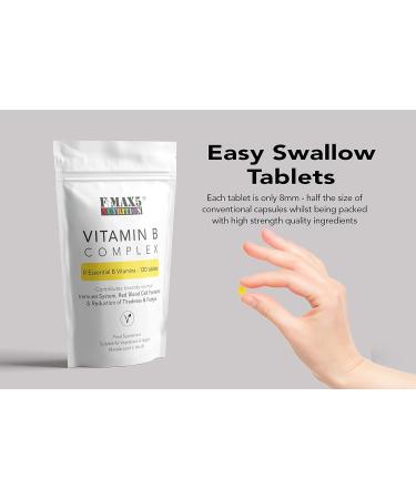 Premium Vitamin B Complex 120 Tablets (4 Month Supply) - Fmax5 Supplements - Buy Online on GoSupps.com