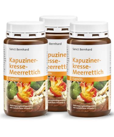 Sanc Bernhard Capuchiner Cress-Mallet cap capsules with mustard oils & natural vitamin C from the Acerolakirsche |3 x 180 pieces 180 pieces (3 pack)
