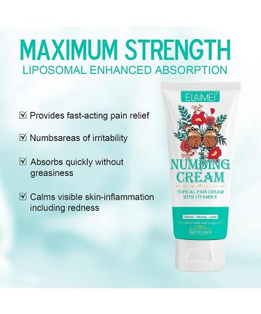 2.02 oz Tattoo Numbing Cream | Maximum Strength | Painless Pre-Tattoo Numbing | 6-8 Hours Before Tattoo - Buy Online on GoSupps.com