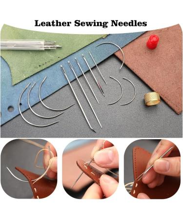 46 Pcs Leather Sewing Kit - Upholstery Repair Set for DIY Sewing - Leather Craft Tools for Beginners and Professionals - Buy Online on GoSupps.com