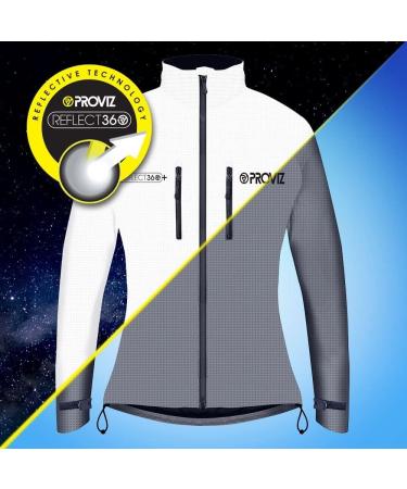 Proviz Women's Reflect 360+ Jacket - Silver-Grey | High Visibility Waterproof Ideal for Cycling & Running | International Shipping Available - Buy Online on GoSupps.com