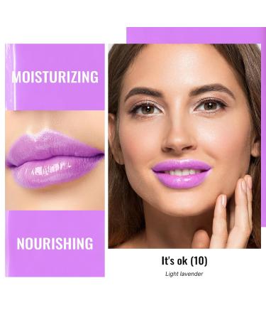 Oulac 2-in-1 Lipstick & Lip Balm | Juicy Shiny Lips | Vegan Care for Dry Cracked Lips - Light Lavender - Buy Online on GoSupps.com