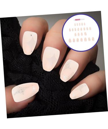 IWOWHERO Nails Decoration 1 Set Nail Patch French Decor Manicure Patches Nail Files Nails for Women Fake Nails French Diy Manicure Supply Nail Embellishments Girl X4 Nail Supplies - Buy Online on GoSupps.com