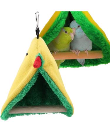 Buy Parrot Standing Perch & Hanging Triangle Hammock - Plush Bird Cage Tent Toys for Parrots Nymphensittich and Conures - Buy Online on GoSupps.com