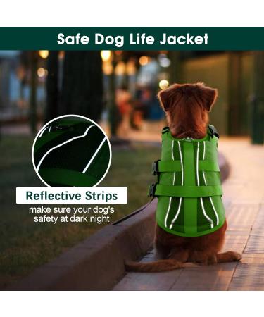 Kuoser Adjustable Ripstop Dog Lifeguard Vest for Small & Large Dogs - High Floating Capacity Swim Suit for Beach - Buy Online on GoSupps.com