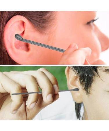 Stainless Steel Ear Cleaning Tools - 2 Sets of Portable Black Spiral Scrapers for Ear Wax Removal and Storage - Reusable and Easy to Use for Men, Kids, and Home Cleaning - Healeved - Buy Online on GoSupps.com