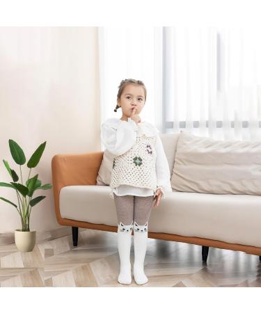 Silkglory Girls 3PCS Glitter Print Tights | Seamless Cotton Pantyhose 2-12 Years | Grey/Black/White - Buy Online on GoSupps.com