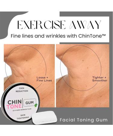 ChinTone Jawline and V Face Exerciser HARD GUM: DOUBLE CHIN REDUCER Neck Firming Anti-Aging Skin Tightening Lifting Wrinkle Remover Jaw sharpener. Chew to a sharper healthier look - Buy Online on GoSupps.com
