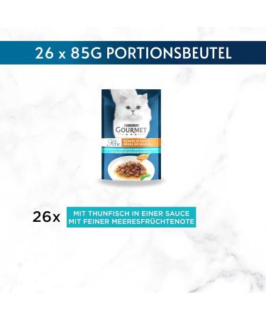 Buy Gourmet PURINA GOURMET Perle Genuss in Sauce Wet Cat Food with Tuna - 26-Pack (26 x 85g) | Premium International Shipping - Buy Online on GoSupps.com