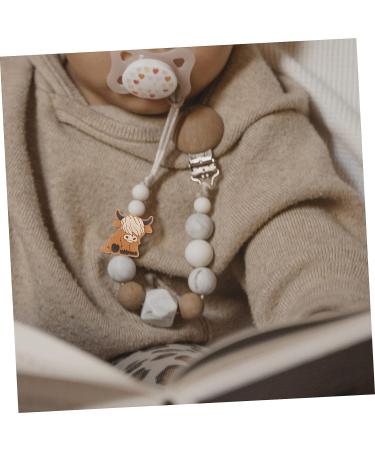SEWACC 10pcs Highland Animal Silicone Teether Beads - Cute Baby Teething Toys (Light Brown, 2.8x2.7cm) - Buy Online on GoSupps.com