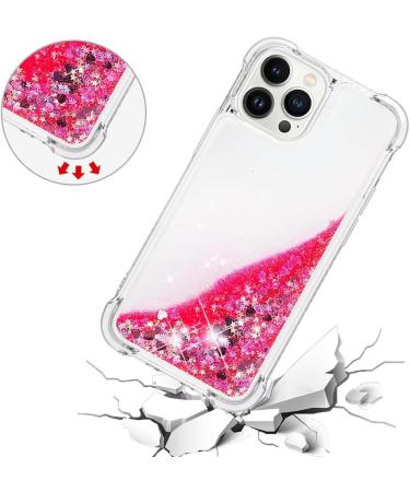 Tivenfezk Nadoli Glitter Drive Sand Shell for iPhone 15 Pro Max - Shockproof TPU Bumper Case Liquid Quicksand Design Transparent Pink Protective Cover - Buy Online on GoSupps.com