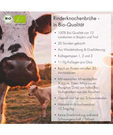 Organic Bone Broth - 4x350ml Collagen-Rich Cattle Broth | Paleo & Keto Friendly | No Additives | Pasture-Fed & Grass-Fed - Buy Online on GoSupps.com