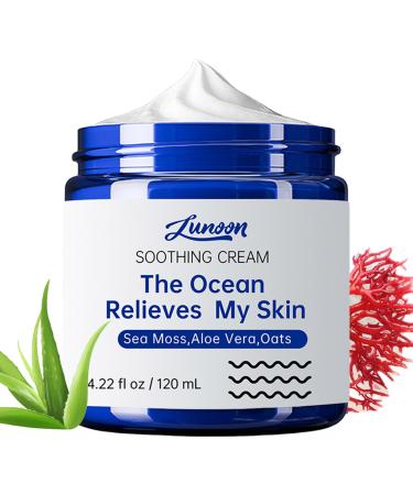 CLY AMS Natural Soothing Eczema Cream for Sensitive Skin Repair Dry & Redness Moisturizer for Face and Body - Sea Moss Colloidal Oats - Moisturizing Eczema Face Cream for Dry Skin (4 Oz)