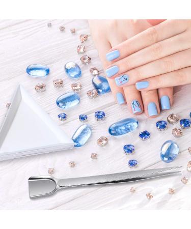 3 Pieces Stainless Steel Handy Tweezers with Scoop Beads Gems Pickup Tweezers and 20 Pieces Bead Sorting Trays Triangle White Plastic Trays for Beads Gems Rhinestone Crystals - Buy Online on GoSupps.com
