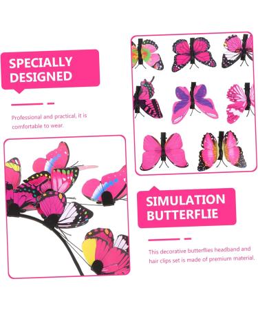 Healeved 3 Sets Butterfly Headband Fascinator Hair Clip Boho Hair Accessories Hairband Hair Ties Barrettes for Fascinator Hair Accessories Child Aldult Metal - Buy Online on GoSupps.com