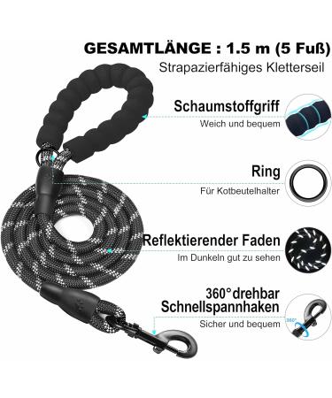 Haapaw Adjustable No-Pull Dog Harness & Leash Set - Reflective Padded Vest for Extra Small to Medium Dogs (Black Size L) - Buy Online on GoSupps.com