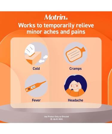 Motrin IB Liquid Gels with 200mg Ibuprofen per Caplet, Pain Reliever & Fever Reducer for Adults, Relief from Minor Arthritis Pain, Muscle Aches, Headache, Menstrual Cramps & Backache, 120 ct 120 Count (Pack of 1) - Buy Online on GoSupps.com