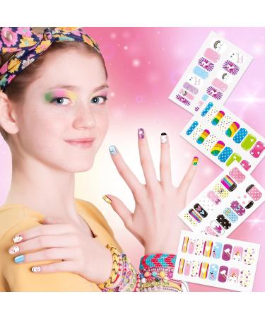 BATTOP Kids Nail Polish Set for Girls | Nail Art Kit Ages 7-15 | 3 in 1 Pen Combo with Glitter & 3D Decorations - Buy Online on GoSupps.com