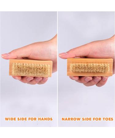Omevett 5 Pcs Nail Brush Wooden Nail Cleaning Brushes Double Sided Nail Scrubber Hard Nailbrush Nail Scrubbing Brush Small Wood Nail Brush for Men Women Manicure Supplies - Buy Online on GoSupps.com