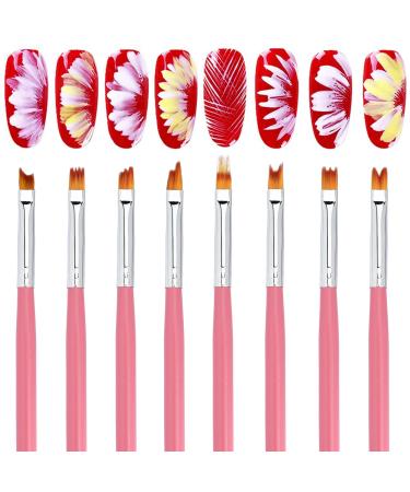 Flower nail art brush set 8 pieces ombre Gradient brush nail art brush pen nail design draw painting color gradient for DIY UV gel acrylic
