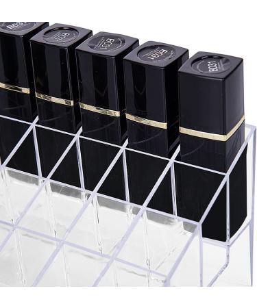 HBlife Clear Acrylic Lipstick Organizer Stand - 40 Spaces for Makeup Brushes, Bottles, and More - Buy Online on GoSupps.com