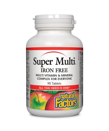 Natural Factors Super Multi Iron Free 90 Tablets