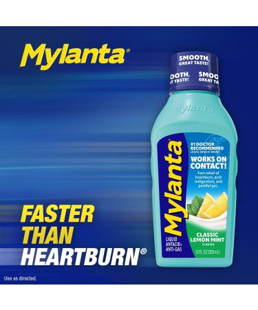 Mylanta Heartburn and Gas Relief Liquid Antacid Classic Flavor 12 Fluid Ounce *NEW* Classic Flavor - Buy Online on GoSupps.com