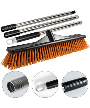Hard Small Grout Brush Stiff Scrubber Brush | Portable Floor Scrub Brush Grout Brush Outdoor Sweeping Brush for Warehouses Garages Balconies Decks Swimming Pools 50cm - Buy Online on GoSupps.com
