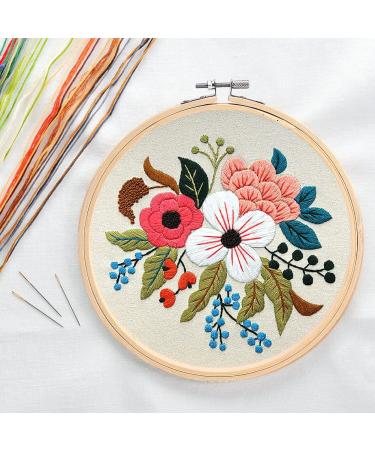 4 Sets Funny Embroidery Kit for Beginners | Art Craft Handy Sewing Set with Clothes, Hoops, Instructions, Color Threads, and Needles - Size 7.87inch - Buy Online on GoSupps.com
