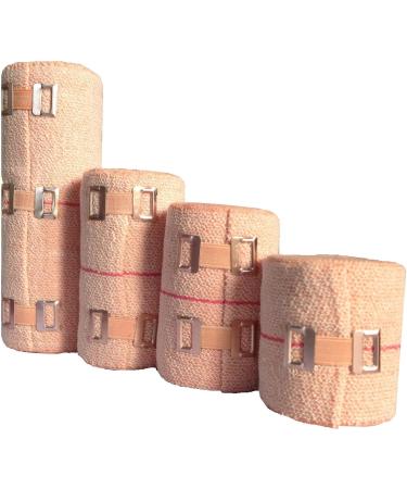 AE Crepe Bandage for Sports Injuries - Knee Finger Wrist & Ankle Support | 15cm x 4m | Beige - International Shipping Available - Buy Online on GoSupps.com