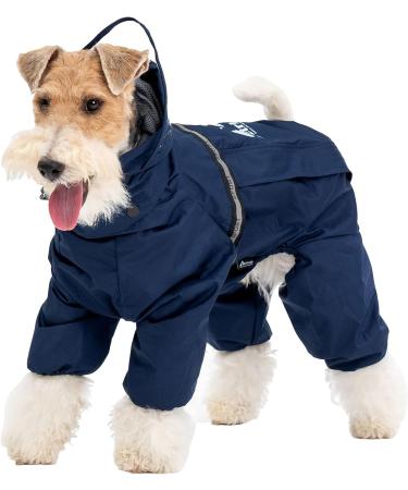 Petridge Waterproof Four-Legged Dog Jacket Raincoat - Navy - Size 40 - Buy Online on GoSupps.com