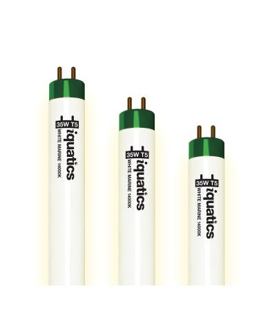 iQuatics Juwel Compatible Aquarium Fluorescent Light Bulb T5 (3 Pack) White 14000k 35w 742mm 30 White 14000k 35w 742mm 30