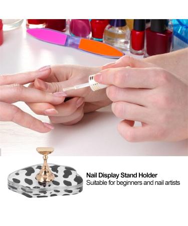 Reusable Nail Art Display Stand with Magnetic Holder - DIY Acrylic Base for Home Use (Gold) - Buy Online on GoSupps.com