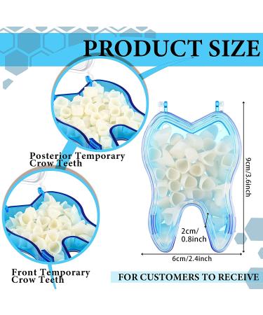 100 Pieces Resin Teeth Veneers for Halloween Cosplay, Scary Theme Party Makeup - Dental Temporary Front and Molar Posterior Teeth for Costume Filling - Buy Online on GoSupps.com