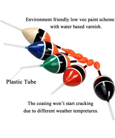 THKFISH Balsa Fishing Floats Bobbers 5Pcs - Sliding Slip Bobbers for Crappie Panfish Trout Bass - 12oz (2x5.28) & 16oz (1.6x4.8) - Buy Online on GoSupps.com