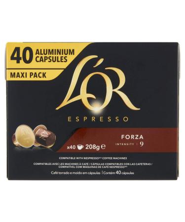 L'Or Espresso L'Or Espresso Coffee Forza Capsules Intensity 9 40 Nespresso Compatible