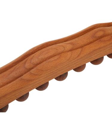LUQEEG Wooden Massage Tab & Gua Sha Tools | Neck & Back Pain Relief | 20 Pearl Massage Roller - Buy Online on GoSupps.com