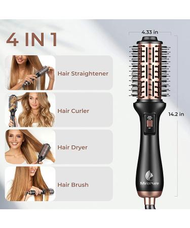 MiroPure Hot Air Brush: 4-in-1 One-Step Hair Dryer & Volumizer for Women | Upgraded Version with Leakage Protector and Round Design - Buy Online on GoSupps.com